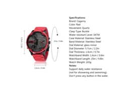 Reloj De Cuarzo Para Hombre Cagarny, Acero Inoxidable, Resistente Al Agua Hasta 30 M, Estilo Casual Y Moderno.