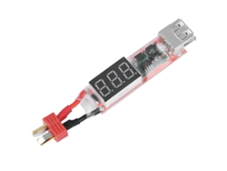 Cargador Convertidor De Baterías Li-po Rc 2s-6s Con Conector En T Y Pantalla Digital De Voltaje De 5 V.