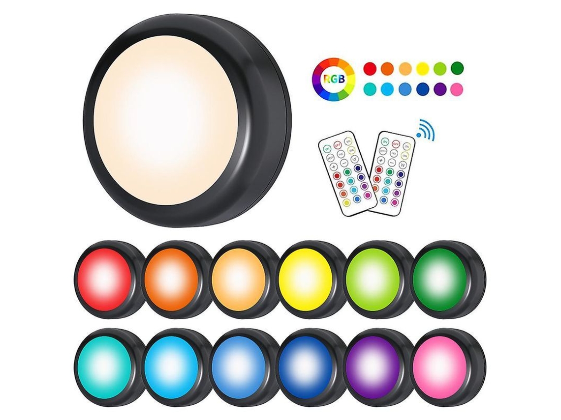 2026-luz De Puck Con Control Remoto Regulable Y Temporizador Para Gabinetes Ambiente Festivo