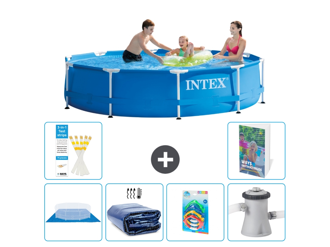Intex Piscina Com Estrutura Redonda - 305x76 Cm - 7-peças S46