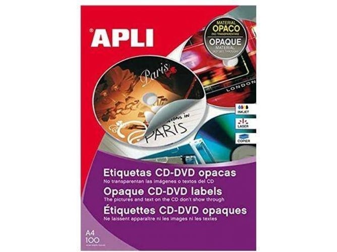 Etiquetas APLI 10294 para CD-DVD