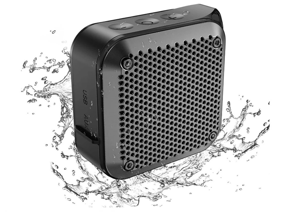 Altavoz Bluetooth portátil azul resistente al agua, sonido HD, tarjeta TF SD, entrada auxiliar, 8 horas de reproducción, mini altavoz Yizhood