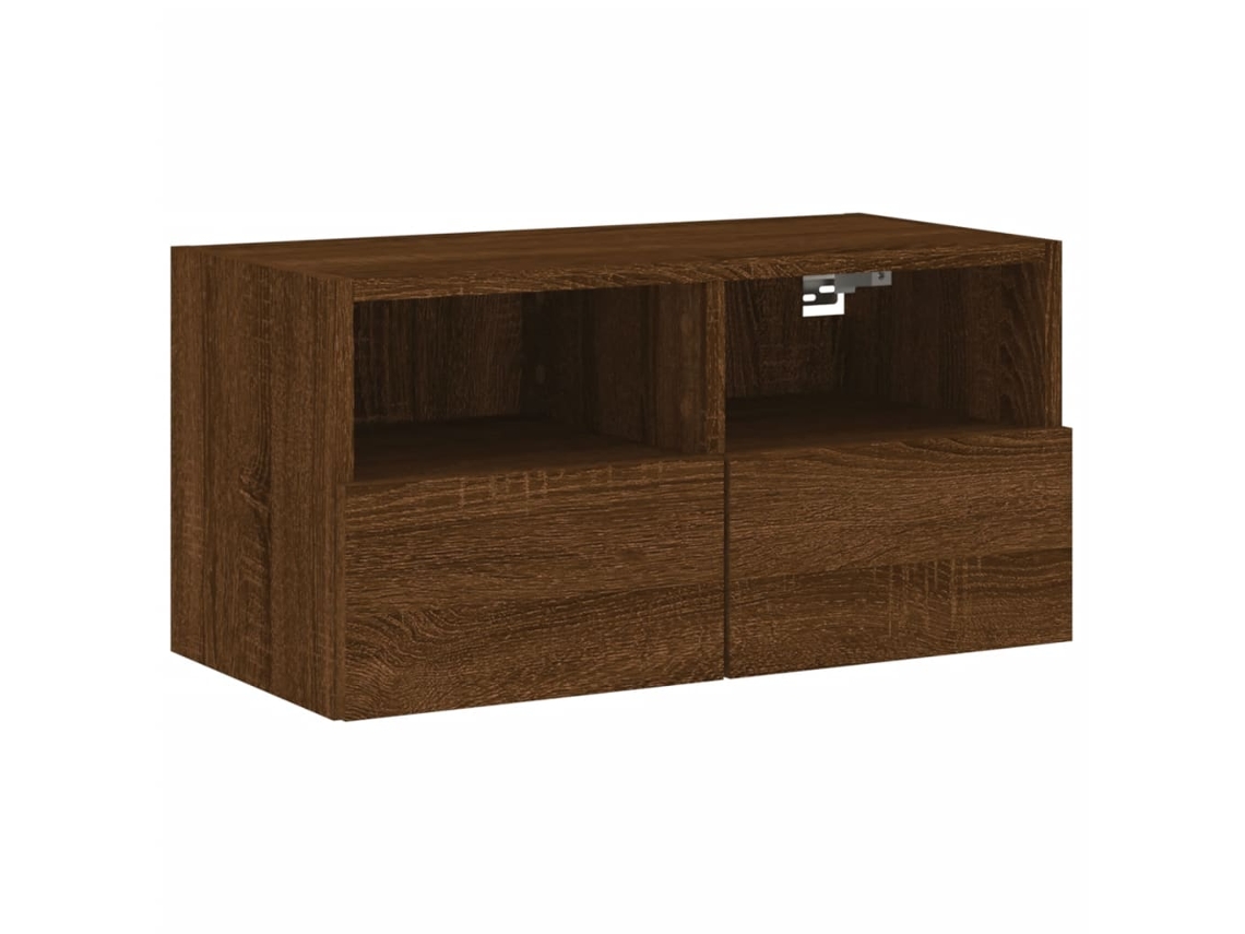 Maison Exclusive - Mueble De Pared Tv Madera Ingeniería Marrón Roble 60x30x30 Cm