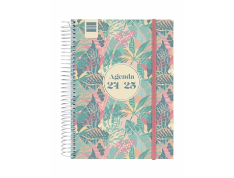 Agenda FINOCAM Exotic Multicolor Cuarto 15,5 x 21,2 cm 2024-2025
