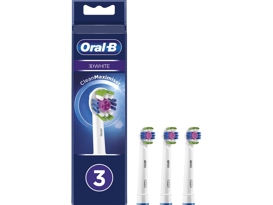 Cabezales de Recambio ORAL B 3D Blanco (3 unidades)