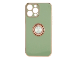 Capa Para Iphone 13 Pro Max Com Anel Rotativo 360° Tpu Ultra Fina Anti-choque Verde Fruta