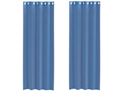 Maison Exclusive - Cortinas De Gasa Con Ojales 2 Uds Azul Real