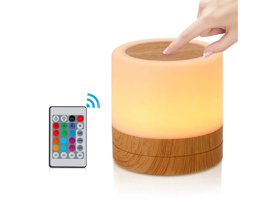 Lámpara De Escritorio Portátil Con Bluetooth A Batería, Luz Nocturna Rgb Ajustable Inalámbrica, Con Control Remoto