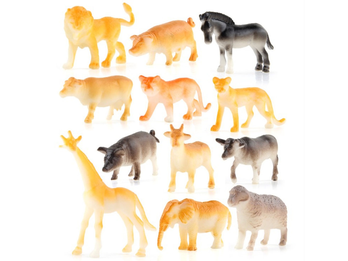 2026-12 Piezas Modelo Figura Animal Juguete Selva Set Juguetes Animales Salvajes Aprendizaje Niños Niñas