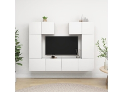 6 Pzs Pack de Muebles de Armario Tv Contrachapado Blanco
