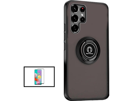 Kit Carcasa + Protector de Pantalla Samsung Galaxy S22 Ultra 5G G4M Negro