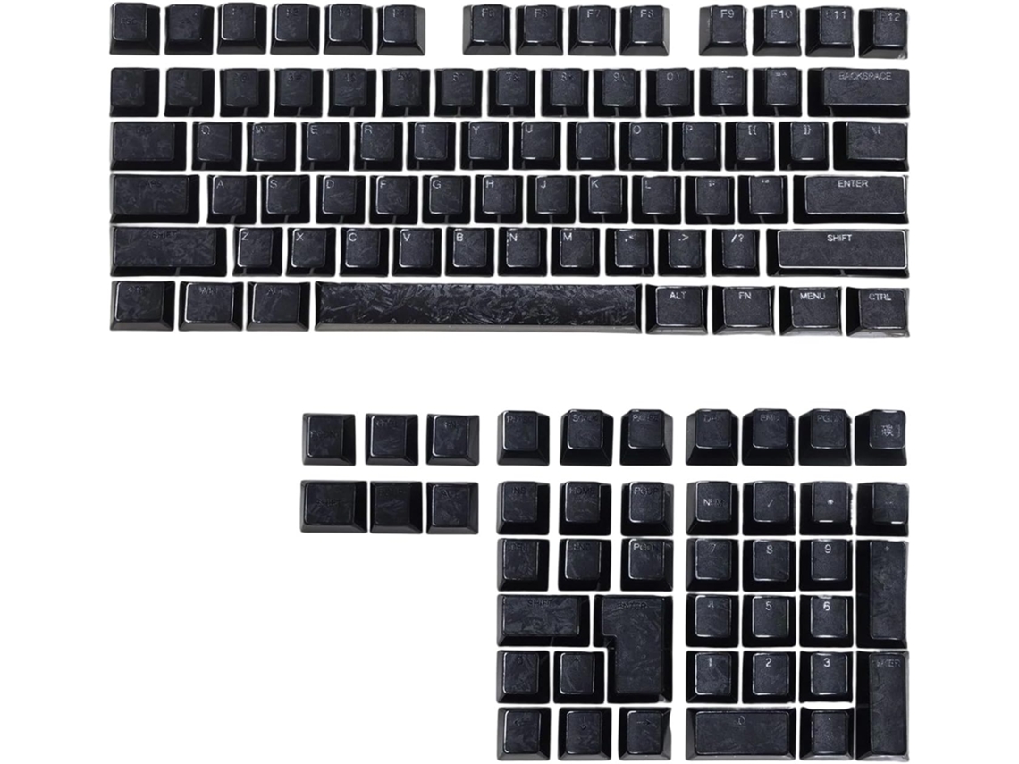 Teclas con impresión de fibra de carbono, altura de teclado mecánico, retroiluminación. SFUSHOS