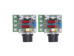 2pcs Regulador De Voltaje Scr 2000w 220v Ac Controlador De Velocidad De Motor Ajustable Potenciómetro