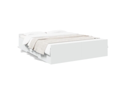 Cama con Cajones VIDAXL Madera Blanco (140x200cm)