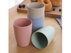 Taza Reutilizable Ecológica Indestructible De Paja De Trigo Material Biodegradable Libre De Bpa Y Metales Pesados