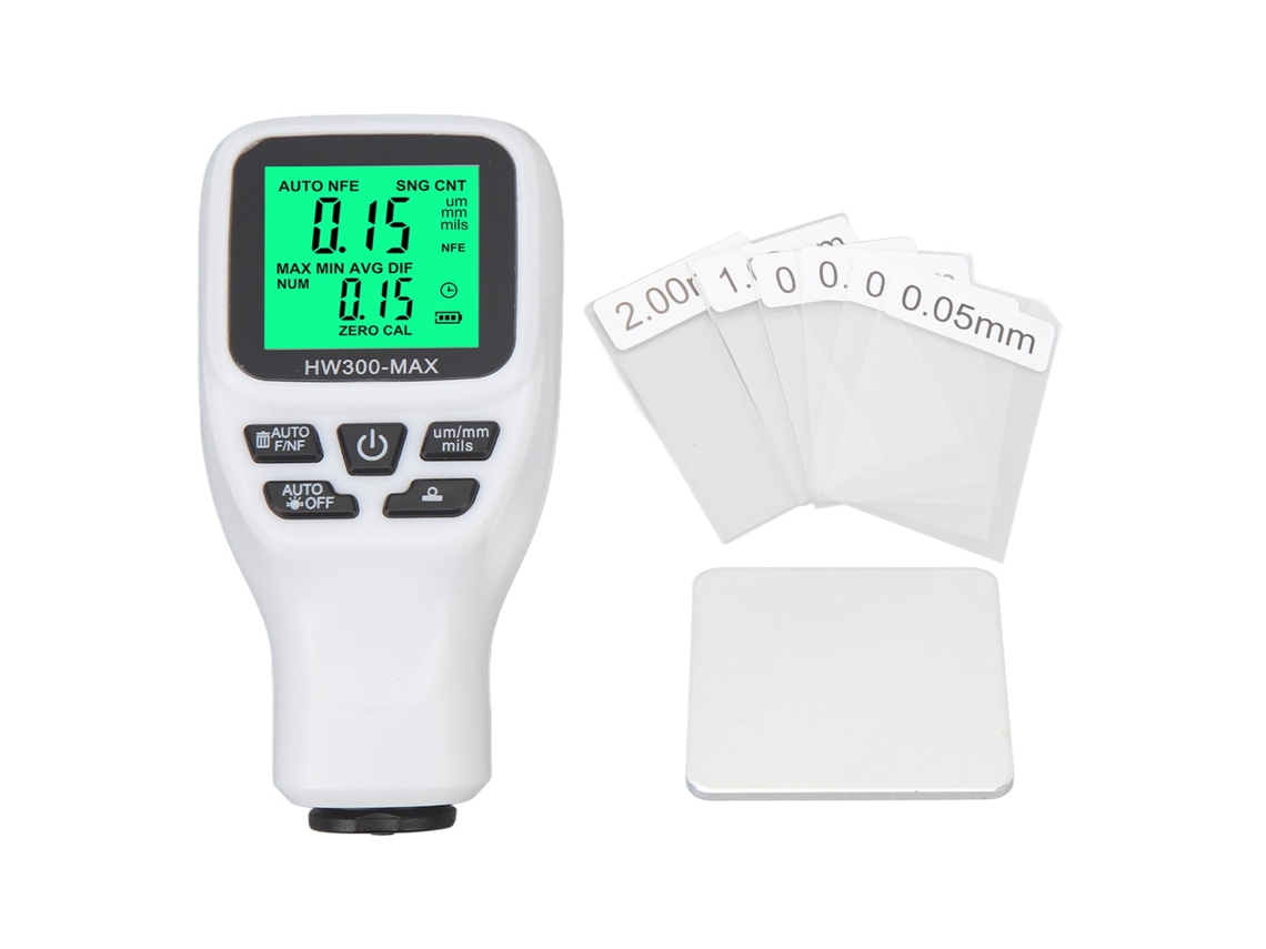 Medidor Digital De Espesor De Recubrimiento De Alta Precisión Para Pintura Y Película Metálica 0-2000 Μm Blanco