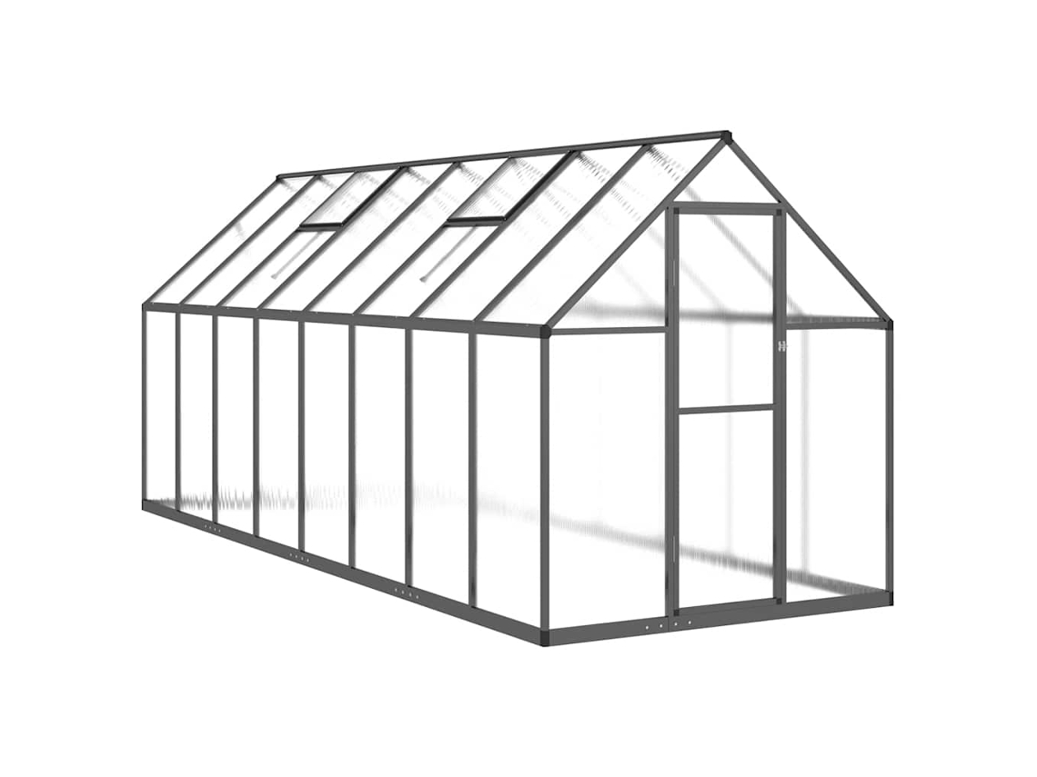 Maison Exclusive - Invernadero Con Marco Base Aluminio Antracita 445x169x195 Cm