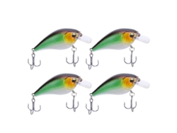 4 Piezas De Señuelos Artificiales De Plástico Con Forma De Pez Pequeño Y Anzuelo Afilado, Accesorio De Pesca N.° 6