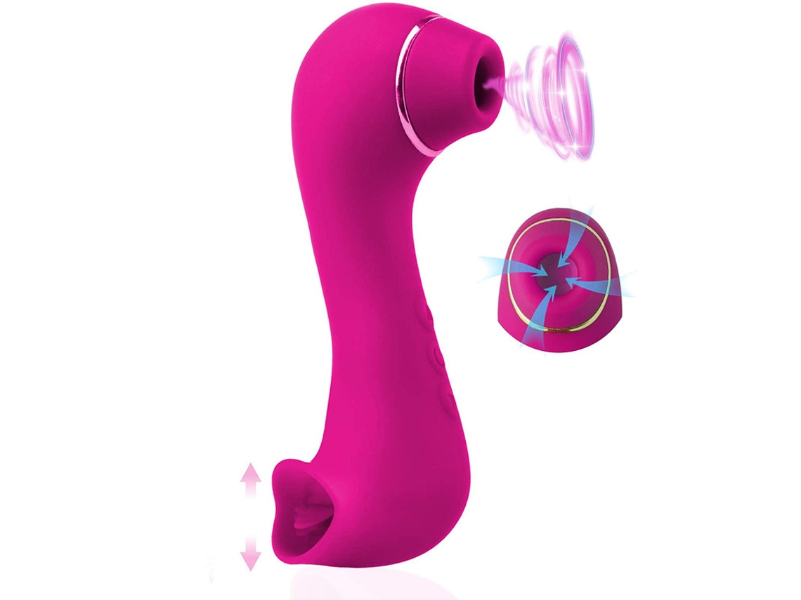 Vibrador Femenino Lamedor De Doble Extremo En Modo 10 (rosa) Yizhood