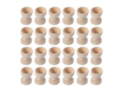 24 hueveras de madera para guardar huevos, ideales para Pascua en casa.