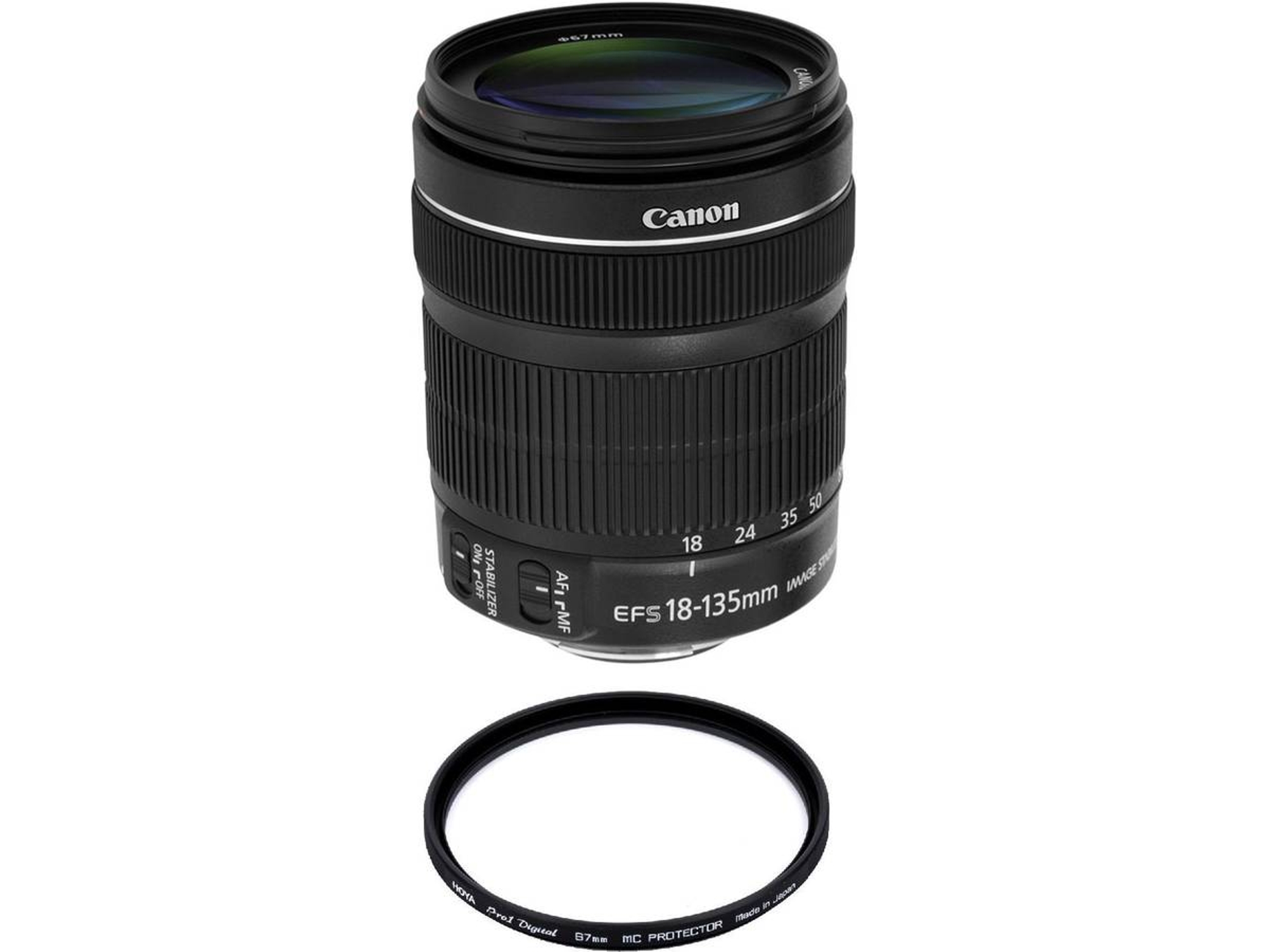 Objetivo CANON EF-S 18-135mm F3.5-5.6 IS STM + Hoya 67mm PRO 1D Protector