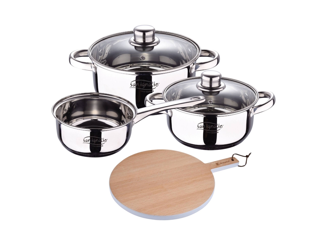 Juego de utensilios de cocina Cassel de San Ignacio con tabla de cortar Bergner