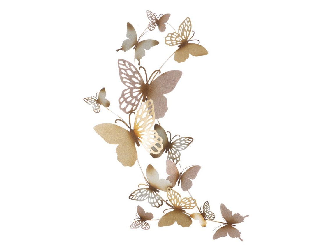 Panel decorativo 3D con mariposas 59,5x4x111,5 cm Mauro Ferretti
