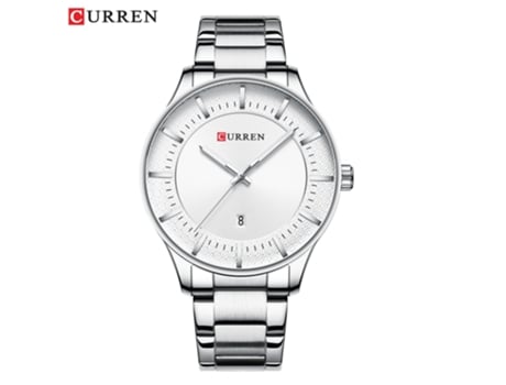 Relojes de moda para hombre Reloj de pulsera de cuarzo para negocios Reloj con calendario para hombre - Carcasa blanca blanco LUUCOZK
