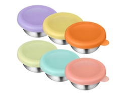 6 Piezas Recipiente Para Salsa De Ensalada Recipientes Pequeños Para Condimentos Vasos Para Salsa Con Tapa De Silicona Webake