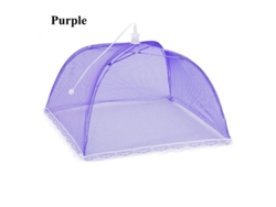 Rebe-toldo Cubierta plegable de malla para alimentos, 43 cm, nailon, mosquitera, barbacoa, picnic, camping, morado