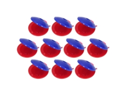 10 Castañuelas De Dedo Para Niños, De Plástico Azul Y Rojo, Instrumento Musical Educativo