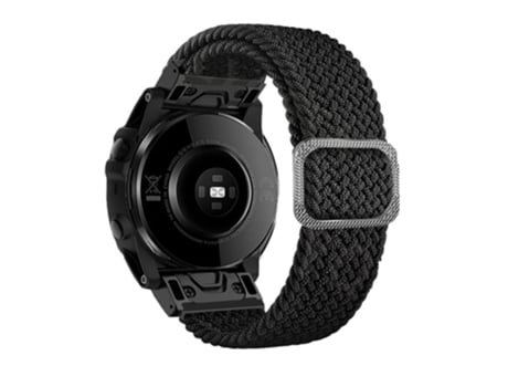 Correa de nailon 22mm con hebilla para Garmin Fenix 7/Epix/Instinct 2/Approach S62/Fenix 5 - negro