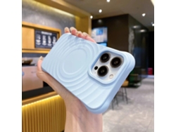 (azul, Iphone 16) Funda Magnética Para Iphone, Cobertura Total Con Silicona Líquida.