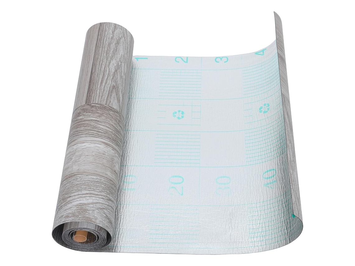 Baldosas Autoadhesivas De Pvc Para Suelo, Grises Y Blancas, 58,5 Cm X 3 M