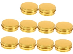 Cajas Redondas De Aluminio De 20 Piezas Para Guardar Cosméticos Y Tarros De Crema Metálicos.