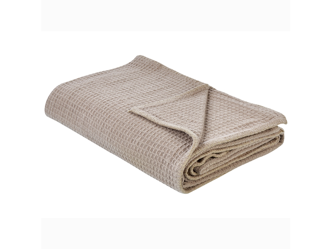 Colcha BELIANI Cubrecama Ragala Algodón Beige (200x220)