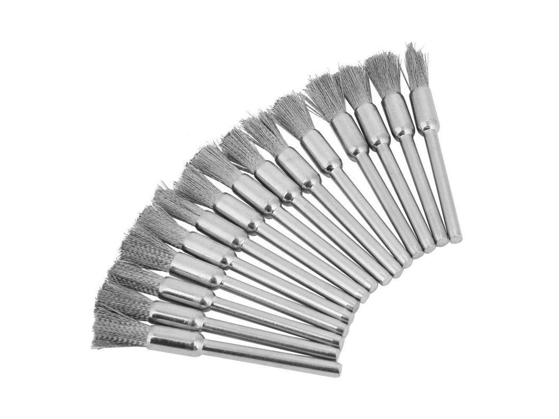 15 Cepillos De Alambre De Acero 3mm Mano 5mm Limpieza Pulido Metal Madera Piedra