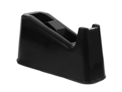 Dispensador de cinta adhesiva portátil y práctico para uso en oficina, negro, 21,50 x 10,50 x 6,00 cm, 1 unidad GOKOCO