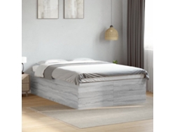 Estructura De Cama Madera De Ingeniería Gris Sonoma 140x190 Cm