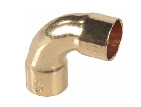 Accesorio de Tubo Codo Curvo de Cobre para Soldadura Hembra x Hembra Diámetro de 18 mm Ángulo de 90 grados