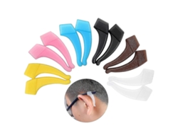 6 pares de ganchos de silicona para las orejas para gafas, accesorios deportivos antideslizantes para un uso cómodo, Rosewell