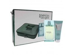 Cofre de Barbear LOLITA LEMPICKA Green Lover For Men Conjunto de 3 Produtos Edt