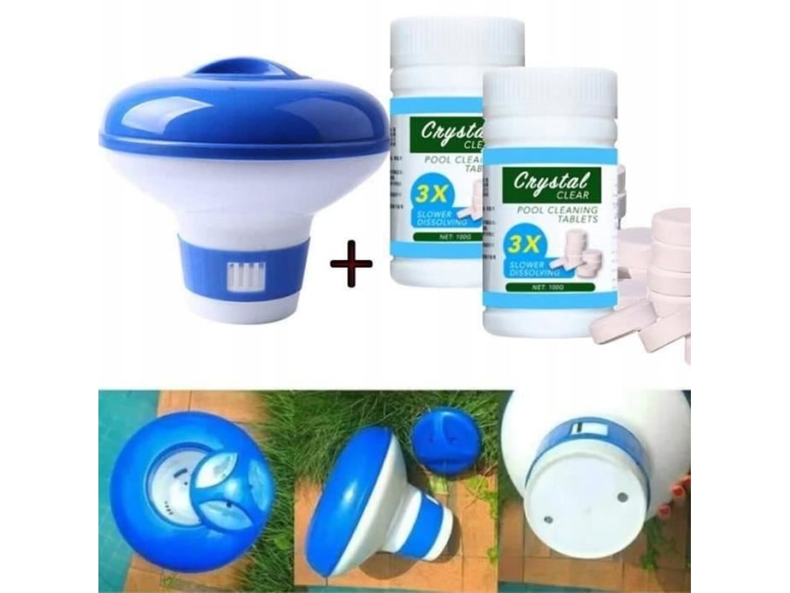 RY06405-Dispensador de producto de cloro flotante para tableta limpiadora de piscinas YWEI Dispensador de 2 botellas