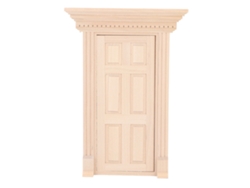 Yncm-puerta De Casa De Muñecas 1:12 Sin Pintar Panel Madera Marco 6 Rejillas Miniatura
