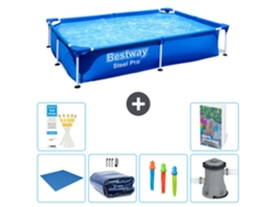 Bestway Piscina Bestway Steel Pro Retangular - 221x150x43 Cm - 7-peças S46