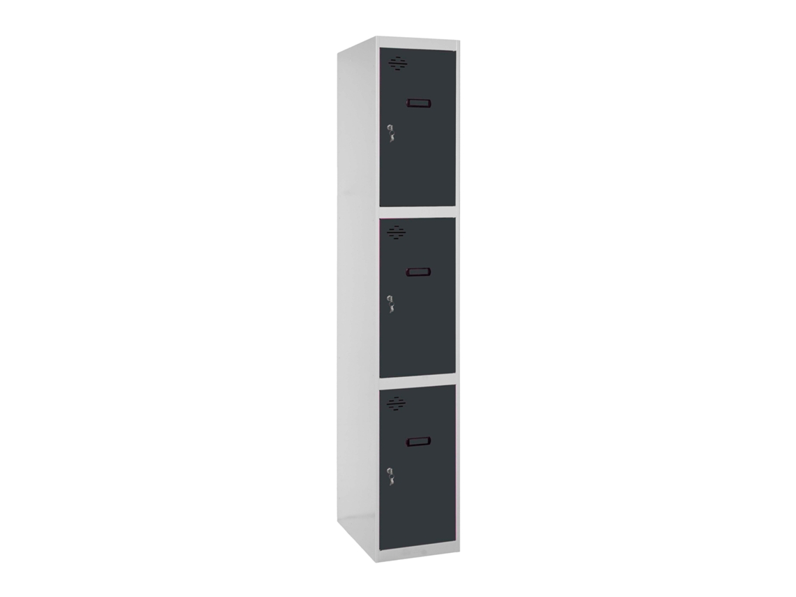 Simonlocker Profesional Desmontable 3 Puertas 1/3 400 Inicial Gris/Antracita SIMON RACK
