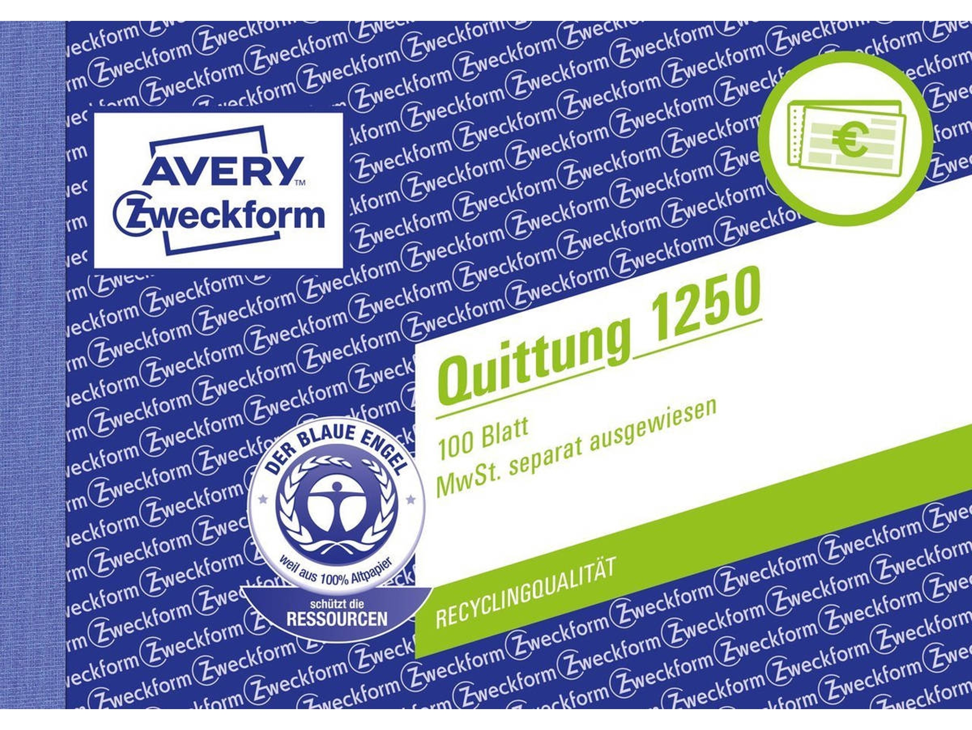 Cuaderno de Contabilidad AVERY 1250 (A6 - 100 Paginas - Blanco)
