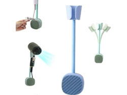 Soporte de pared para secador de pelo, universal, no requiere taladrar, ajustable con almacenamiento GOKOCO