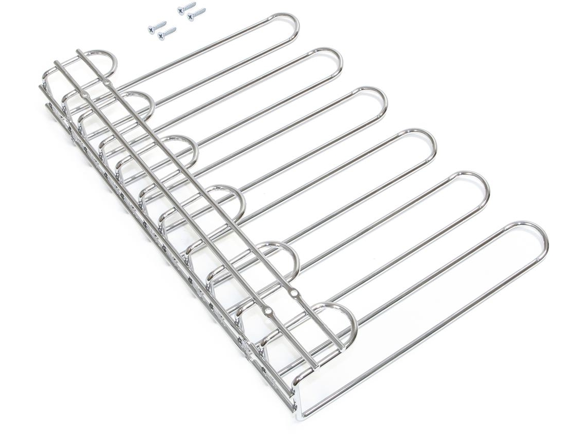 EMUCA Portavasos para Mueble Supra 5 Filas - Longitud 320mm - Acero - Cromo