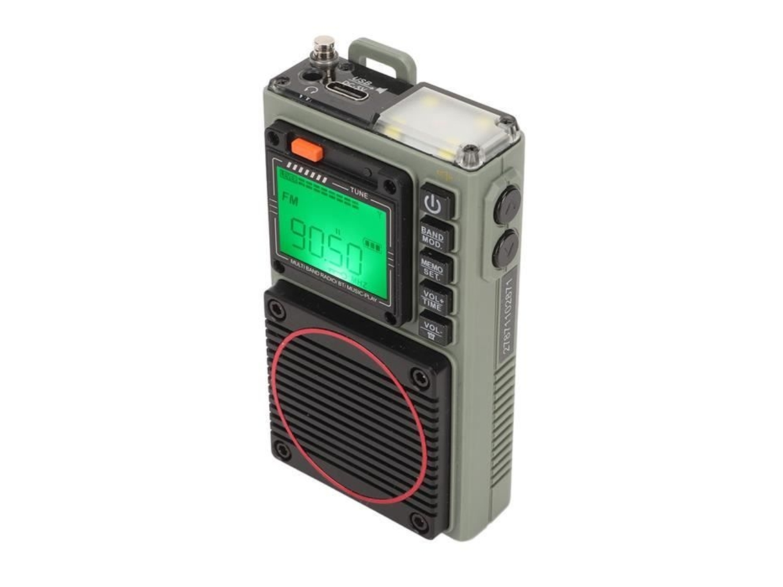 Radio de Banda Completa HURRISE Radio de Banda Completa de Bolsillo con Sonido Bajo Señal Estable y Diseño de Radio de Coche
